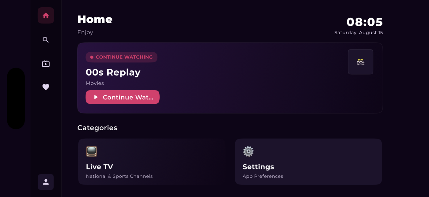 IPXTV app screenshot